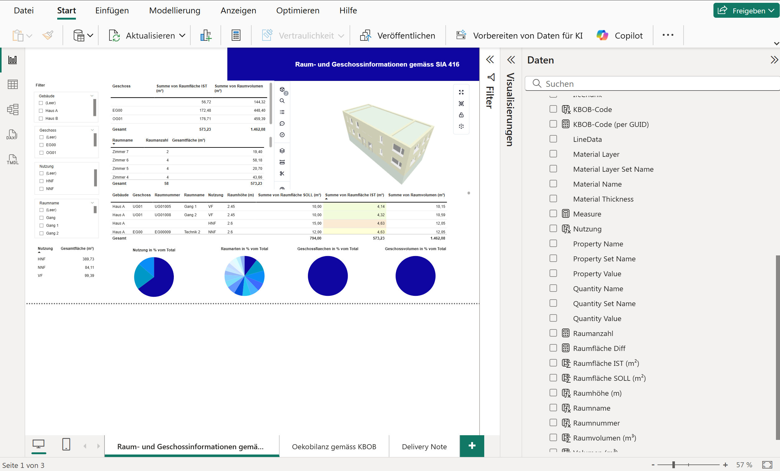 Query IFC attributes directly in Power BI