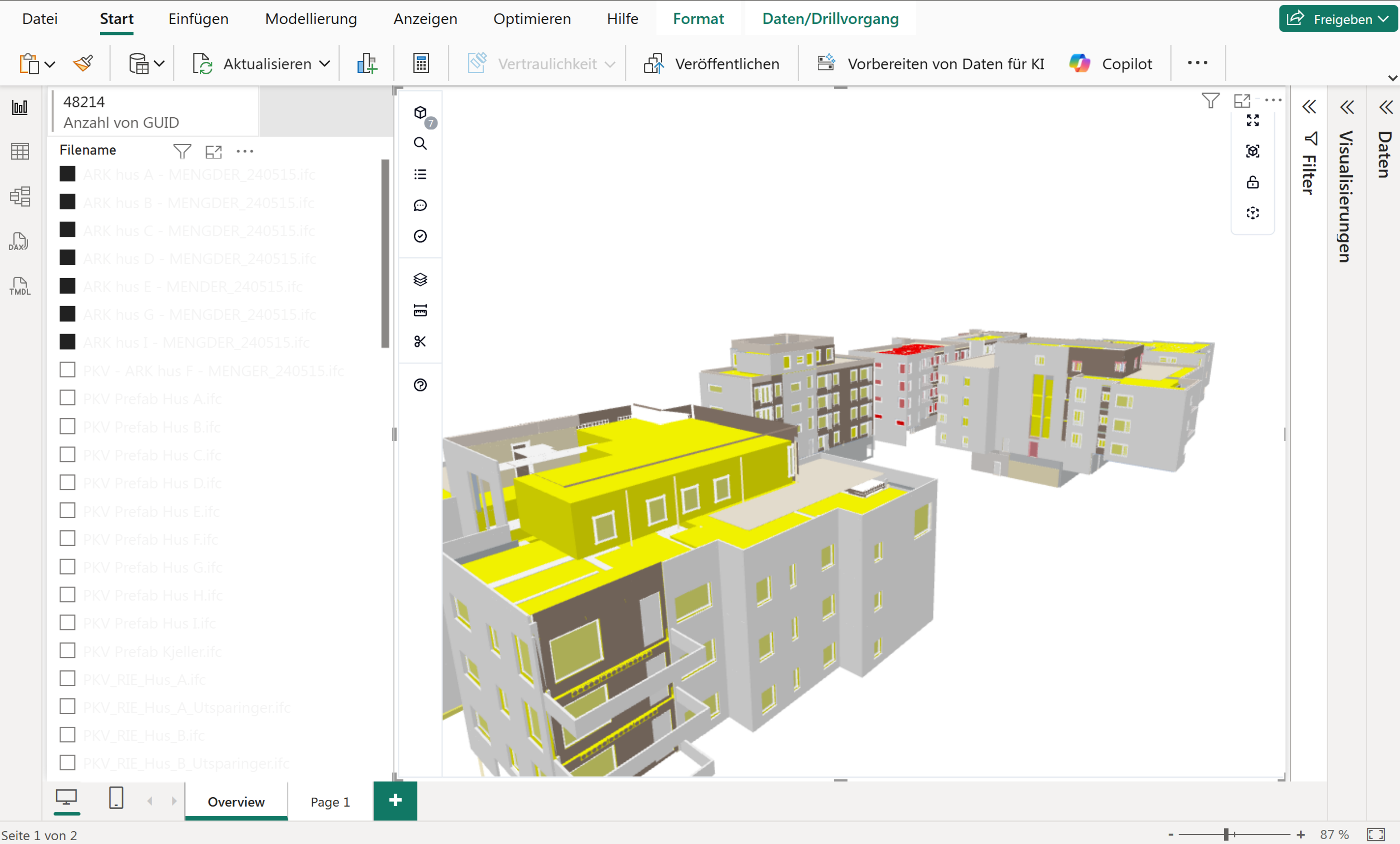 Combine multiple IFCs in one Power BI view